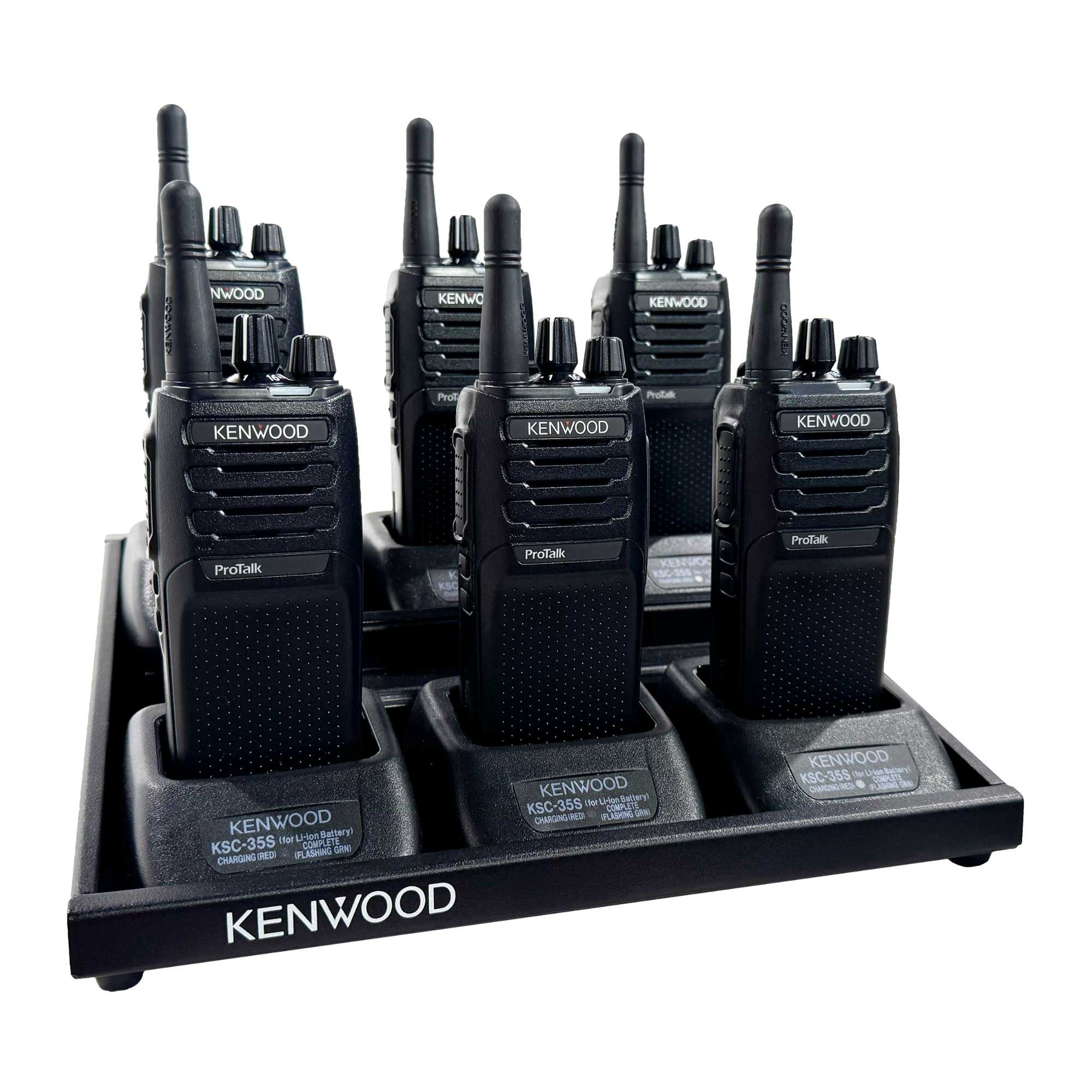Kenwood Analog 2-Watt 64 Channel UHF Radio with Multi-Unit Charger Bundle from Columbia Safety